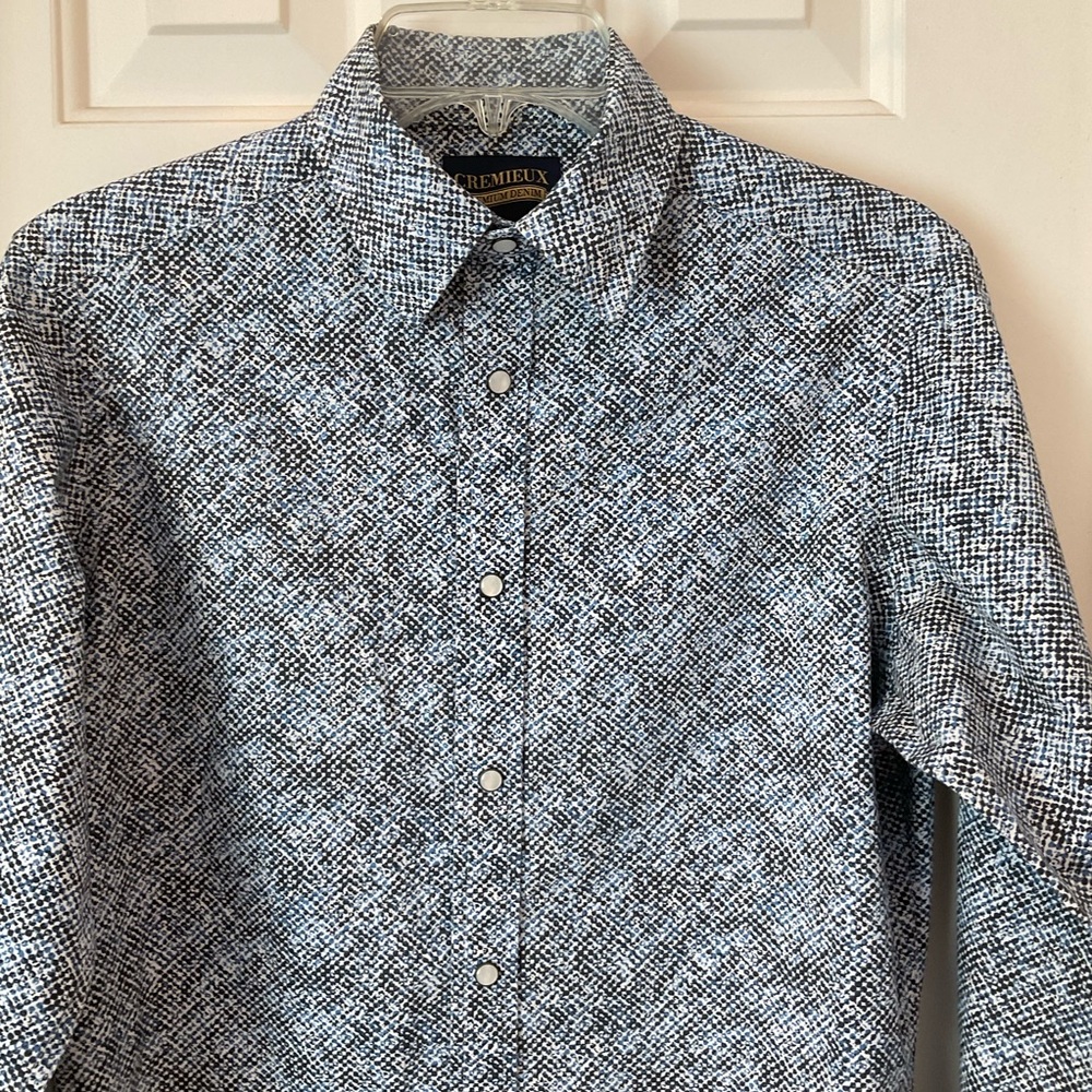 Cremieux Button Down Shirt, Cotton, Snaps, Long Sleeve, Like New, Men’s Sz S - Picture 2 of 13